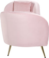 Nolan Pink Velvet Chaise from Meridian - Luna Furniture