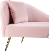 Nolan Pink Velvet Chaise from Meridian - Luna Furniture