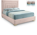 Nora Pink Velvet King Bed from Meridian - Luna Furniture