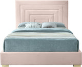 Nora Pink Velvet King Bed from Meridian - Luna Furniture