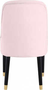 Omni Pink Velvet Dining Chair, Set of 2 from Meridian - Luna Furniture