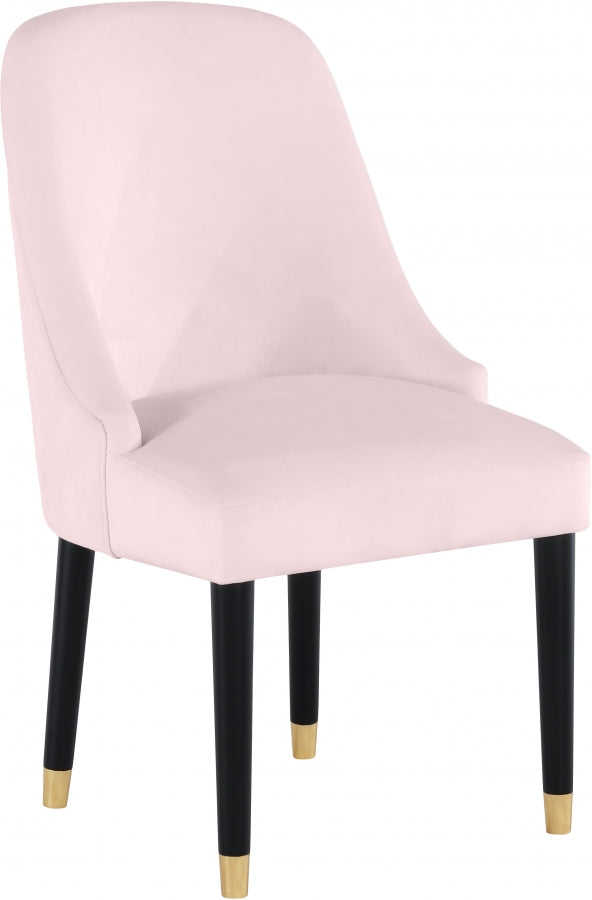 Omni Pink Velvet Dining Chair, Set of 2 from Meridian - Luna Furniture