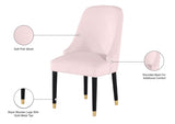 Omni Pink Velvet Dining Chair, Set of 2 from Meridian - Luna Furniture