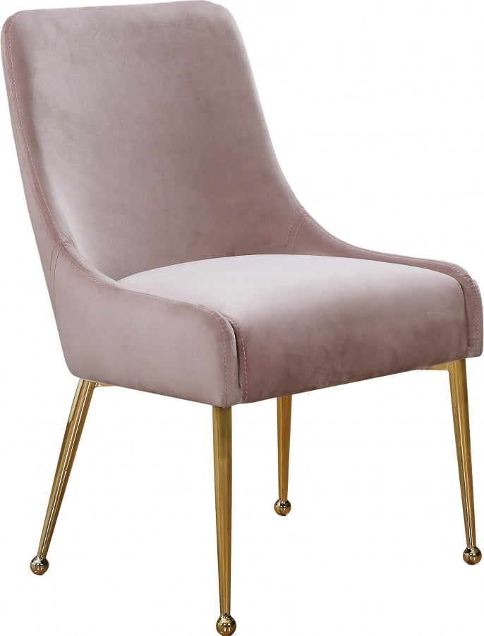 Owen Pink Velvet Dining Chair, Set of 2 from Meridian - Luna Furniture