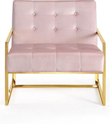 Pierre Pink Velvet Accent Chair from Meridian - Luna Furniture