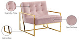 Pierre Pink Velvet Accent Chair from Meridian - Luna Furniture