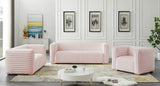 Ravish Pink Velvet Chair from Meridian - Luna Furniture