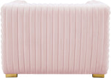 Ravish Pink Velvet Chair from Meridian - Luna Furniture