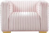 Ravish Pink Velvet Chair from Meridian - Luna Furniture