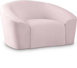 Riley Pink Velvet Chair from Meridian - Luna Furniture