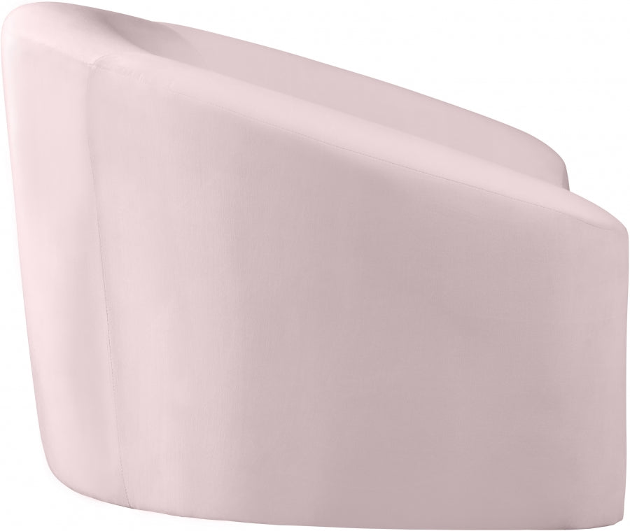 Riley Pink Velvet Chair from Meridian - Luna Furniture