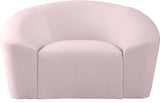 Riley Pink Velvet Chair from Meridian - Luna Furniture