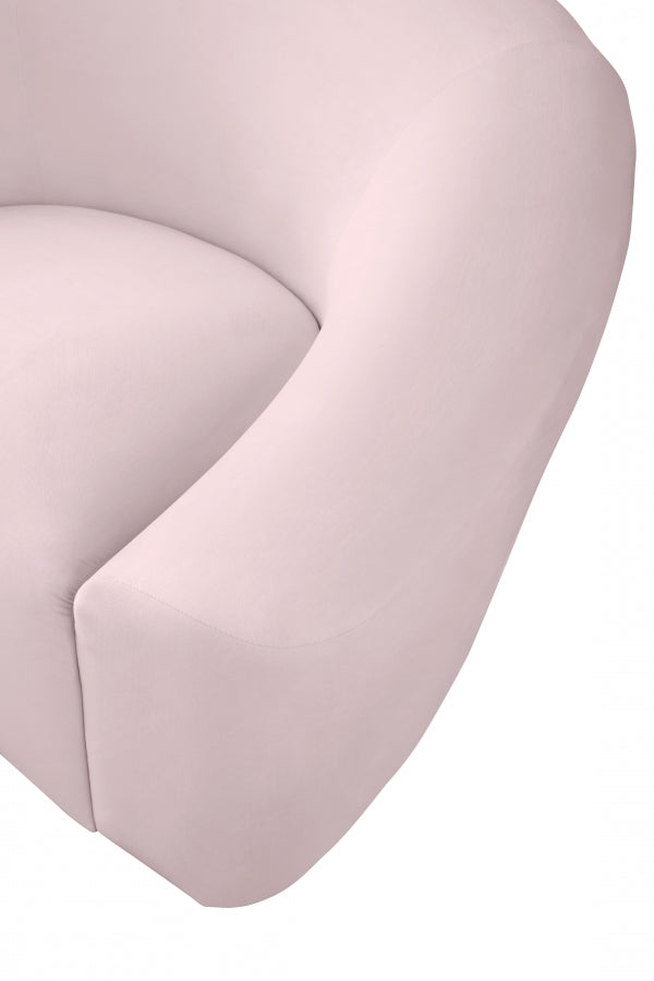 Riley Pink Velvet Chair from Meridian - Luna Furniture