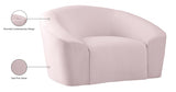 Riley Pink Velvet Chair from Meridian - Luna Furniture