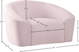 Riley Pink Velvet Chair from Meridian - Luna Furniture