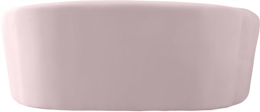 Riley Pink Velvet Loveseat from Meridian - Luna Furniture