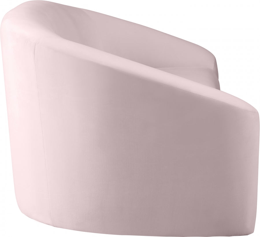 Riley Pink Velvet Loveseat from Meridian - Luna Furniture