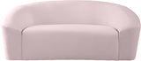 Riley Pink Velvet Loveseat from Meridian - Luna Furniture