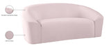 Riley Pink Velvet Loveseat from Meridian - Luna Furniture