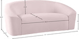 Riley Pink Velvet Loveseat from Meridian - Luna Furniture