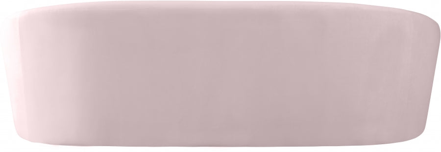 Riley Pink Velvet Sofa from Meridian - Luna Furniture