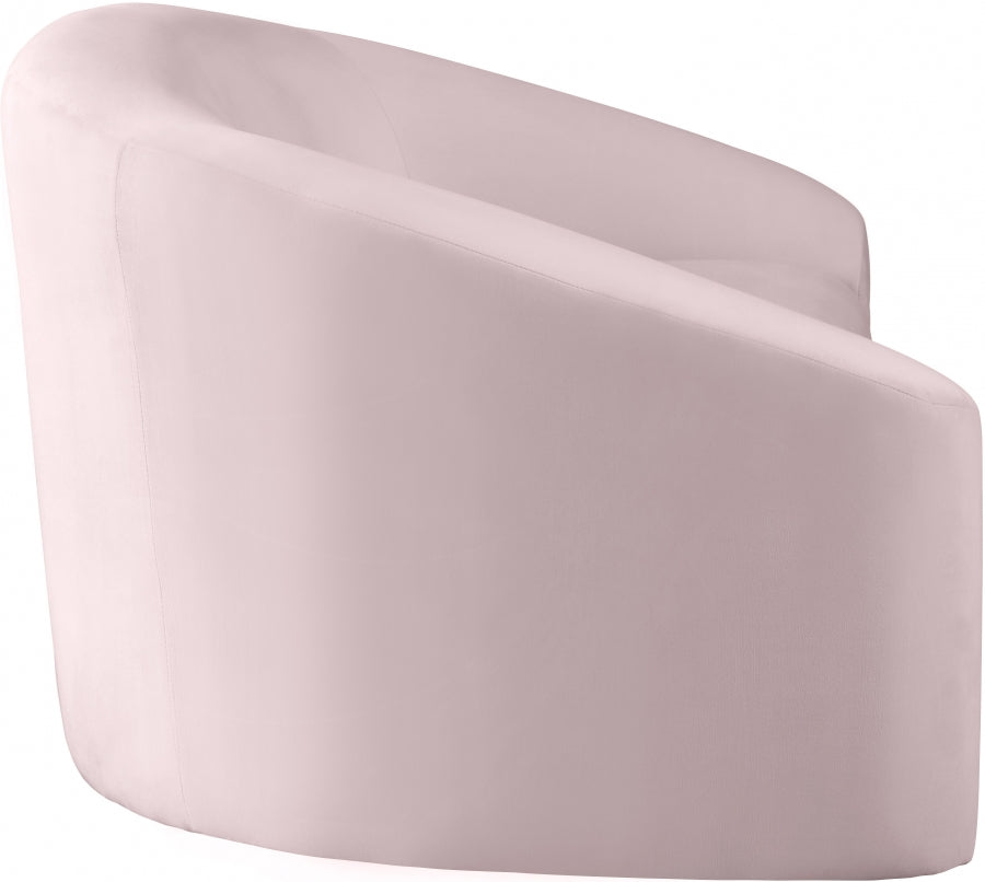 Riley Pink Velvet Sofa from Meridian - Luna Furniture