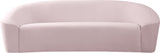 Riley Pink Velvet Sofa from Meridian - Luna Furniture