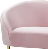 Ritz Pink Velvet Loveseat from Meridian - Luna Furniture