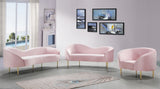 Ritz Pink Velvet Loveseat from Meridian - Luna Furniture