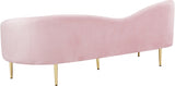 Ritz Pink Velvet Sofa from Meridian - Luna Furniture