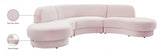 Rosa Pink Velvet 3pc. Sectional from Meridian - Luna Furniture