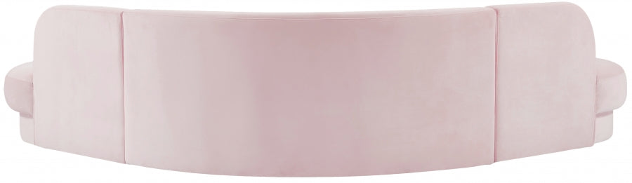 Rosa Pink Velvet 3pc. Sectional from Meridian - Luna Furniture