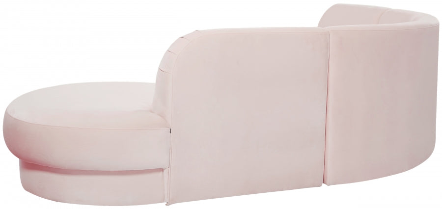 Rosa Pink Velvet 3pc. Sectional from Meridian - Luna Furniture