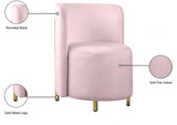 Rotunda Pink Velvet Chair from Meridian - Luna Furniture