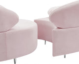 Vivacious Pink Velvet 3-Piece Sectional from Meridian - Luna Furniture