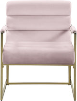 Pink Wayne Velvet Accent Chair - 526Pink - Luna Furniture