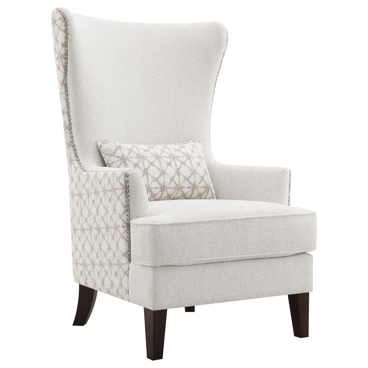 Pippin Latte Upholstered Wingback Accent Chair from Coaster - Luna Furniture