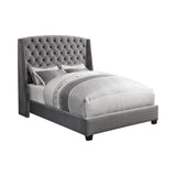 Pissarro Queen Tufted Upholstered Bed Gray from Coaster - Luna Furniture