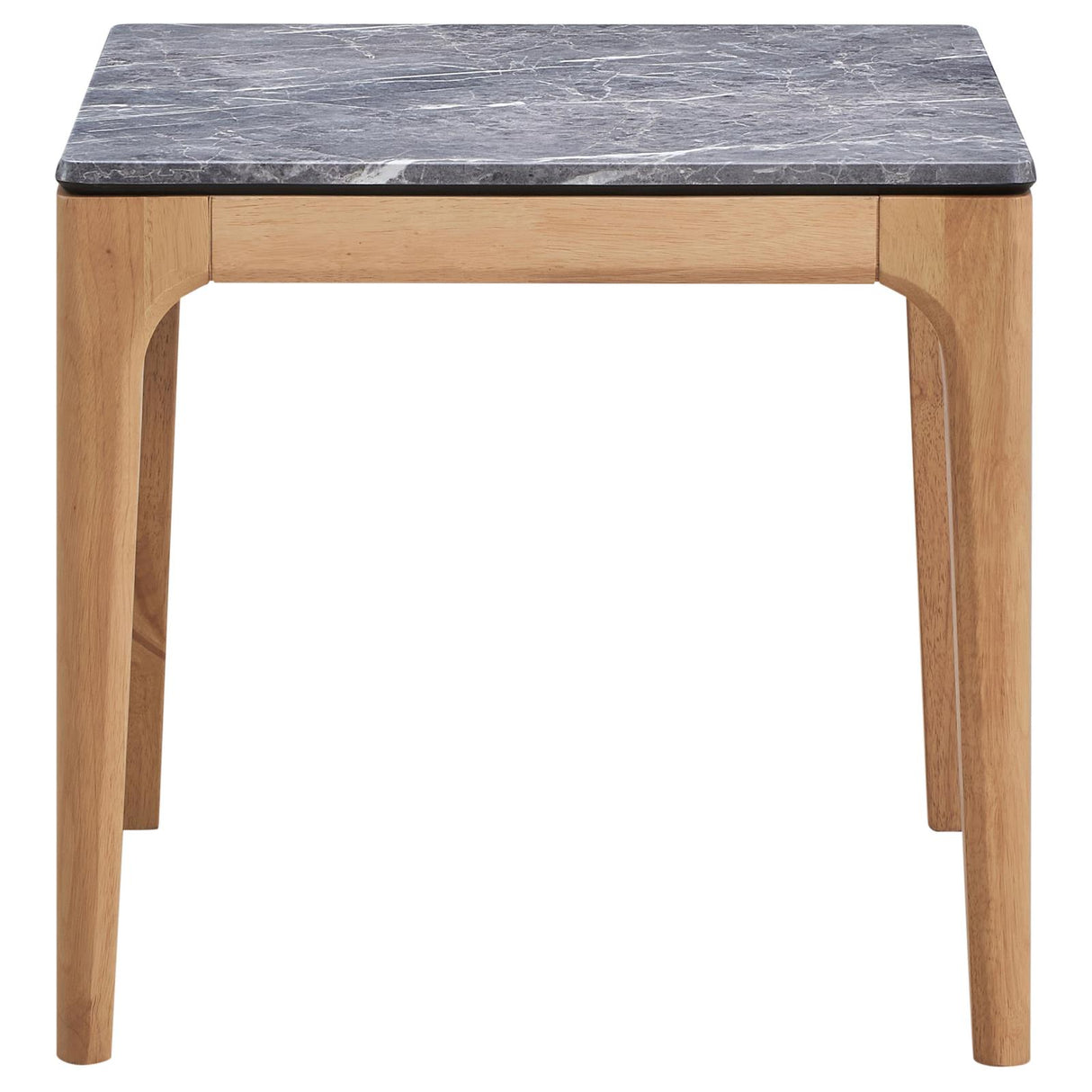 Polaris Rectangular End Table with Marble-like Top Teramo and Light Oak from Coaster - Luna Furniture