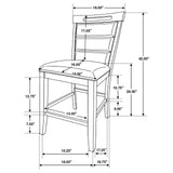 Prentiss 5-piece Rectangular Counter Height Dining Set with Butterfly Leaf Cappuccino - 193108-S5 - Luna Furniture