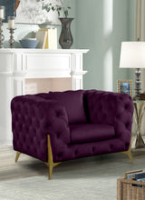 Kingdom Purple Velvet Chair from Meridian - Luna Furniture