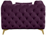 Kingdom Purple Velvet Chair from Meridian - Luna Furniture