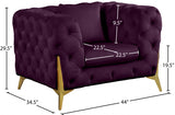 Kingdom Purple Velvet Chair from Meridian - Luna Furniture