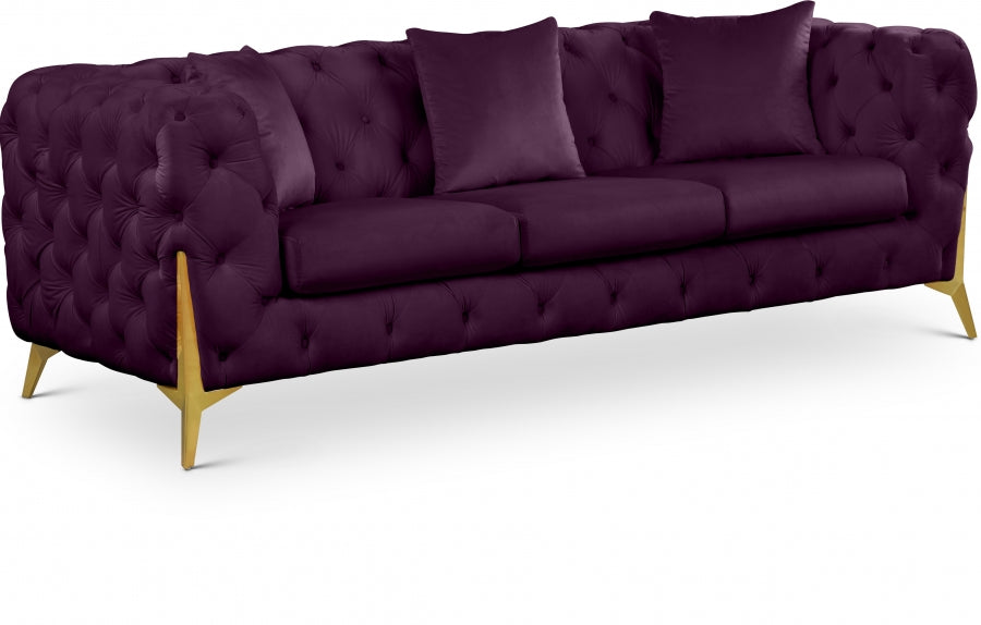 Kingdom Purple Velvet Sofa from Meridian - Luna Furniture