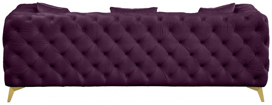 Kingdom Purple Velvet Sofa from Meridian - Luna Furniture