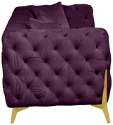 Kingdom Purple Velvet Sofa from Meridian - Luna Furniture