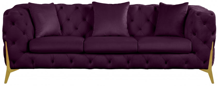 Kingdom Purple Velvet Sofa from Meridian - Luna Furniture