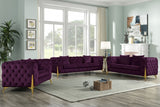 Kingdom Purple Velvet Sofa from Meridian - Luna Furniture