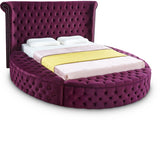 Luxus Purple Velvet Full Bed from Meridian - Luna Furniture