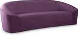 Riley Purple Velvet Sofa from Meridian - Luna Furniture